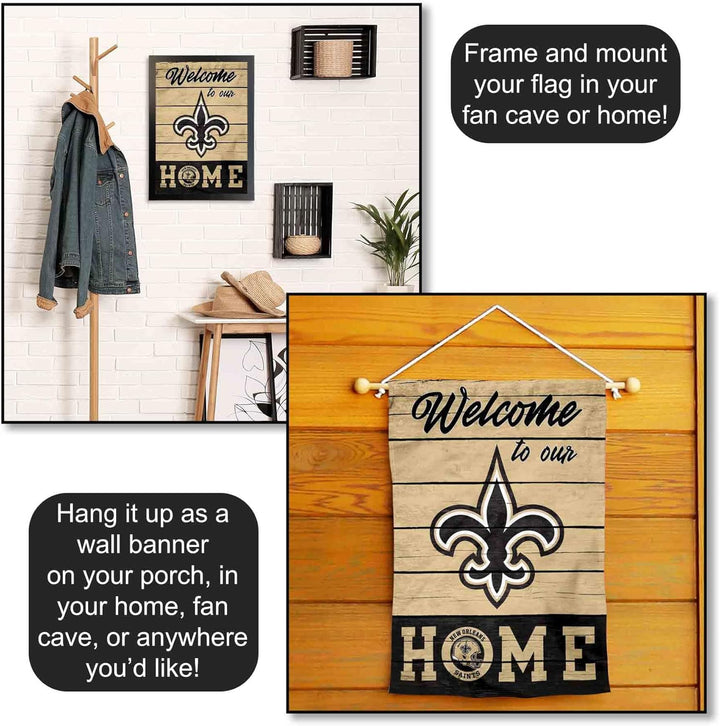 WinCraft New Orleans Saints Welcome Home Decorative Garden Flag Double Sided Banner
