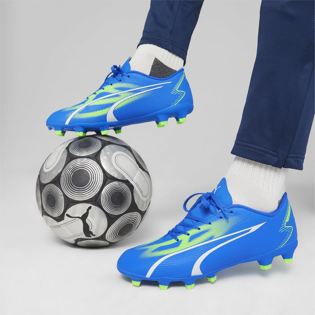 PUMA Herren Ultra Play Fg/Ag Fussballschuh 40.5 EU Ultra Blue Puma White Pro Green, 40.5 EU Ultra Bl