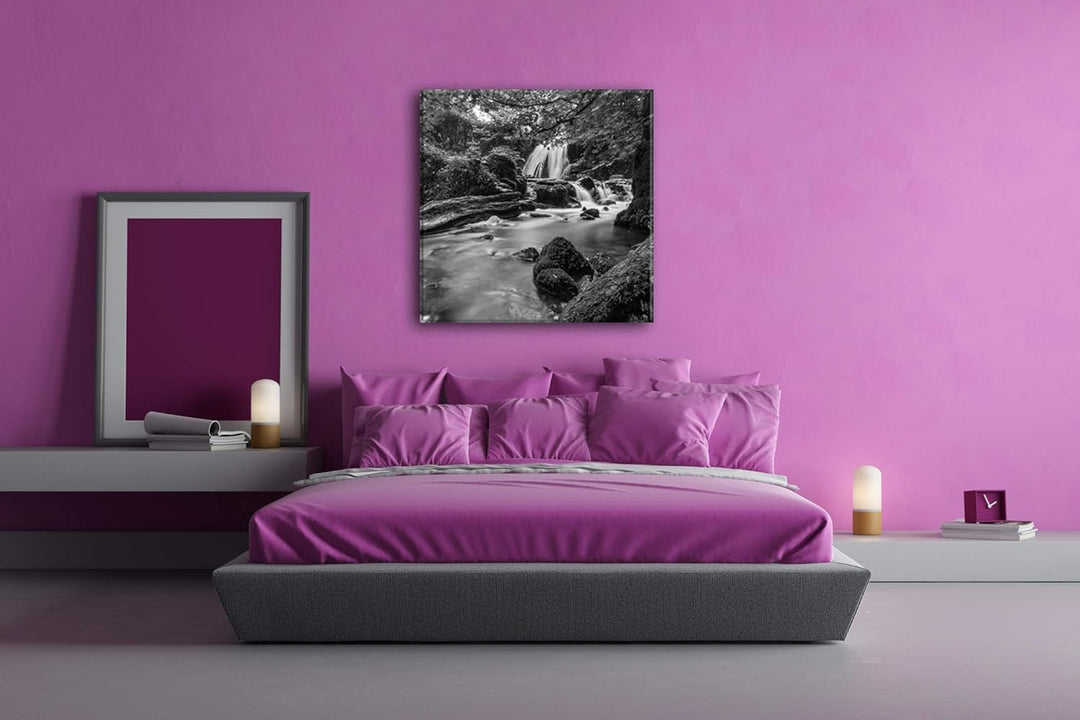 deyoli Flusslauf im Dschungel Format: 70x70 Effekt: Schwarz&Weiss als Leinwandbild, Motiv fertig ger