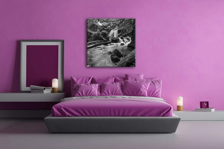 deyoli Flusslauf im Dschungel Format: 70x70 Effekt: Schwarz&Weiss als Leinwandbild, Motiv fertig ger