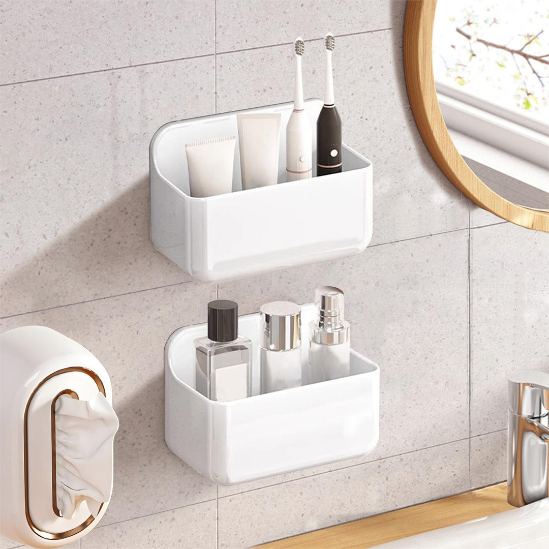 Diesisa 2 Stück Duschablage Ohne Bohren, Duschregal Wandmontage, Shampoo Halterung für Dusche, Dusch