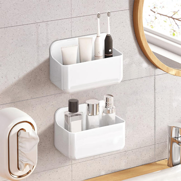 Diesisa 2 Stück Duschablage Ohne Bohren, Duschregal Wandmontage, Shampoo Halterung für Dusche, Dusch