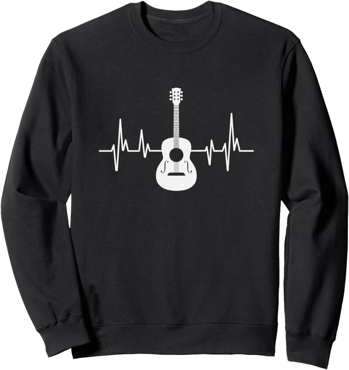 Herzschlag Akustik Gitarre Sweatshirt
