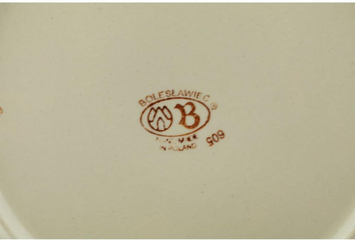 Original Bunzlauer flacher Teller/Pizzateller/Essteller Ø27.2 cm, H=3.0cm Dekor 8