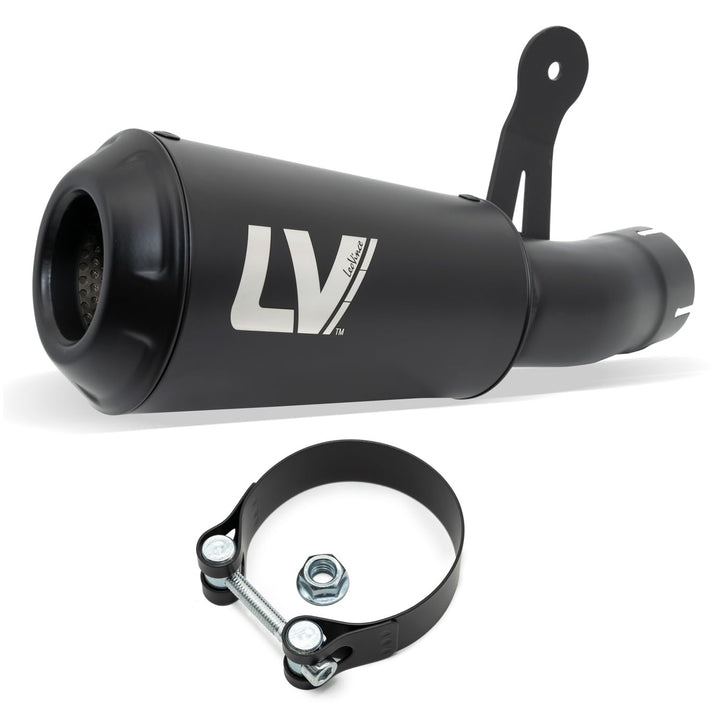 Endschalldämpfer LeoVince SLIP-ON SBK LV-10 FULL BLACK, Edelstahl schwarz, mit Zulassung für BMW S 1