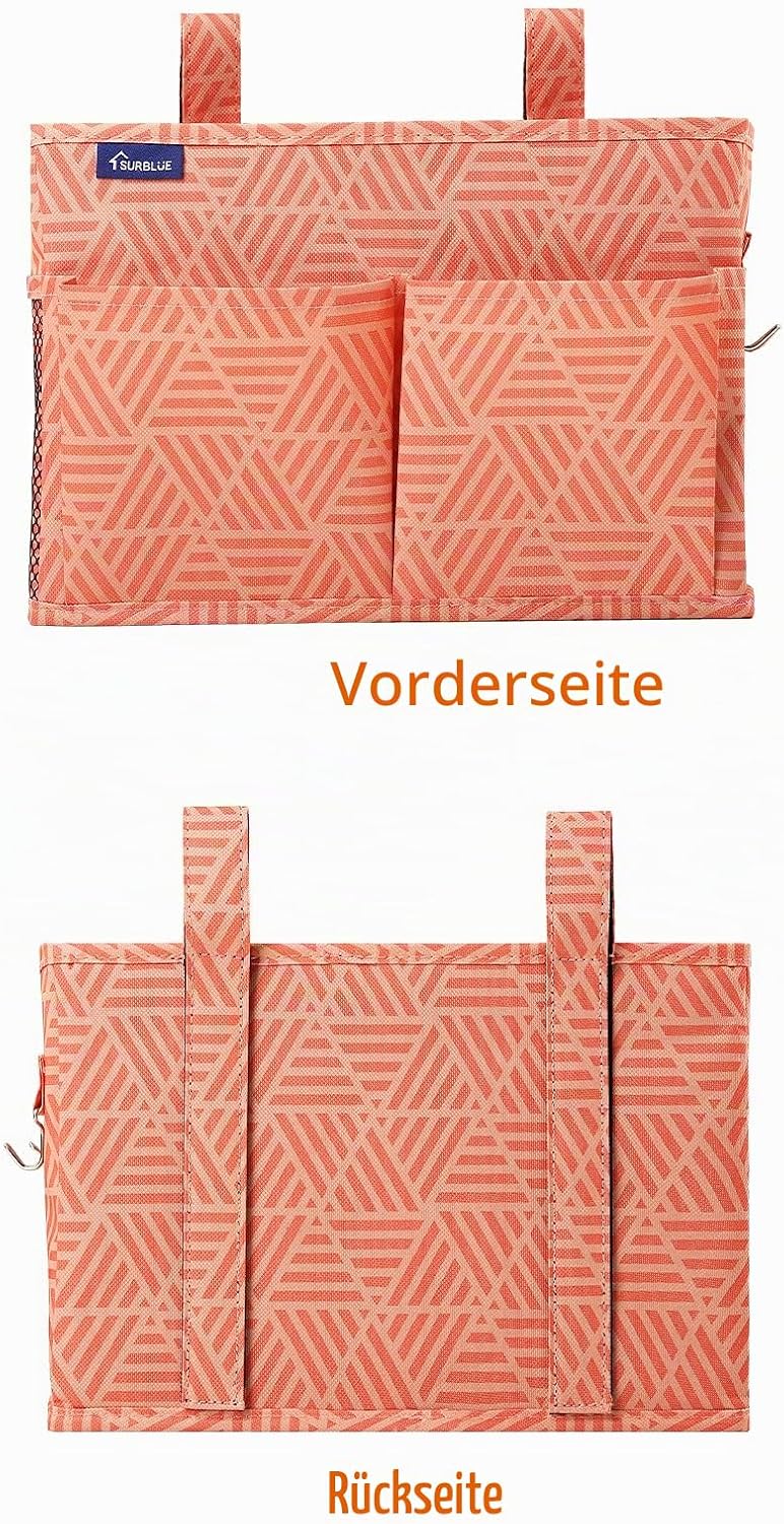 Surblue Bedside Caddy Hängebett Organizer Aufbewahrungstasche Tasche für Etagen-und Krankenhausbette