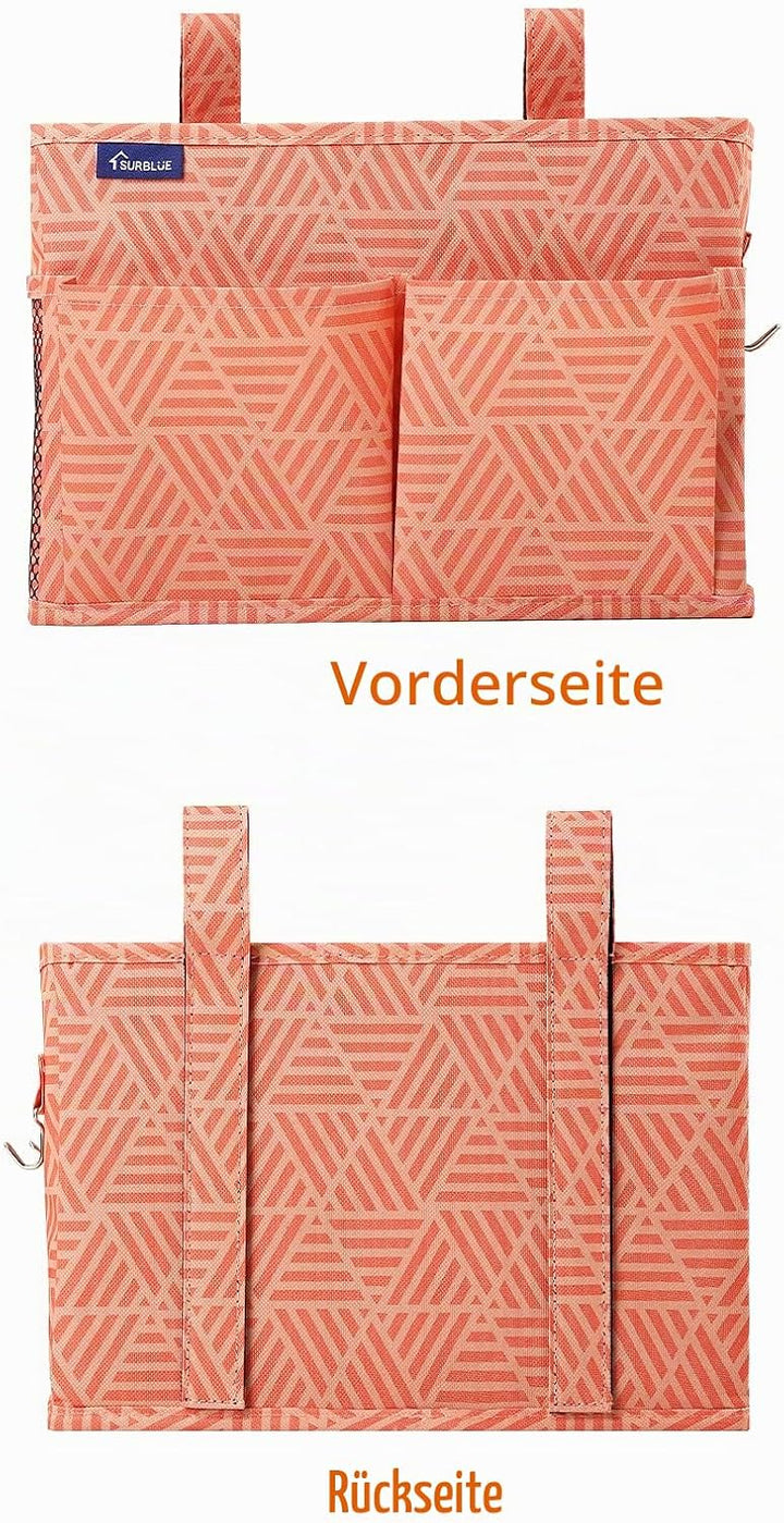 Surblue Bedside Caddy Hängebett Organizer Aufbewahrungstasche Tasche für Etagen-und Krankenhausbette