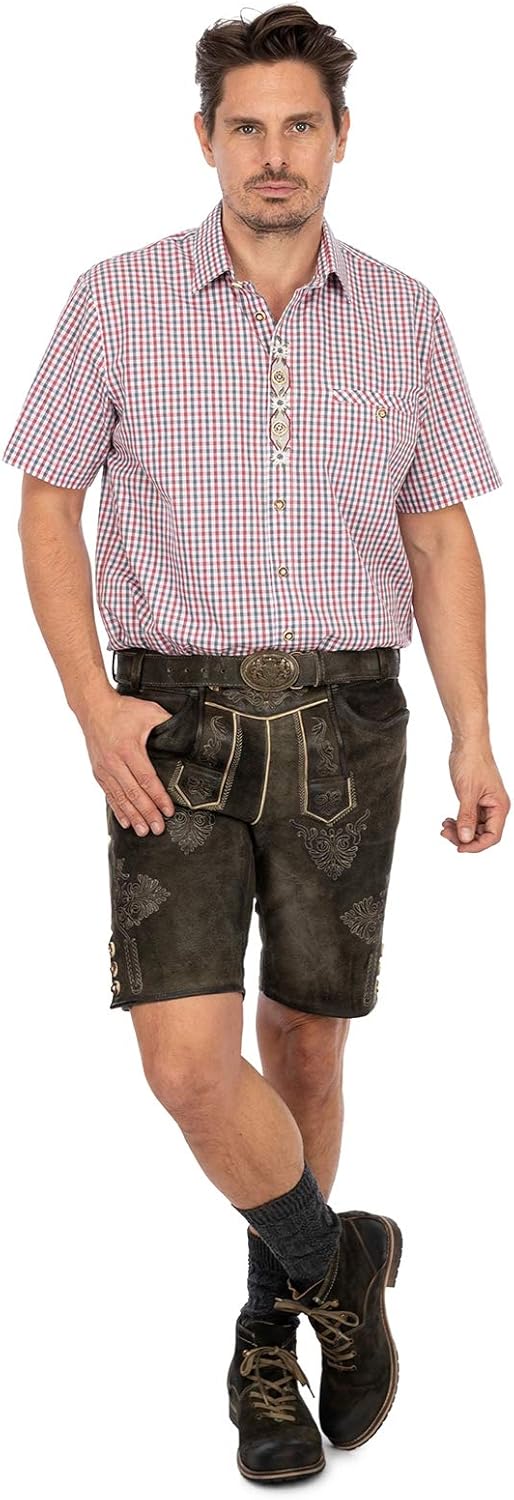 Maddox Herren Lederhose AMMERSEE 46 Braun, 46 Braun