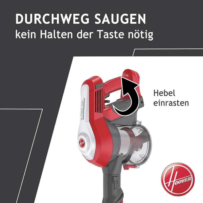 Hoover H-FREE 100 HOME Akku-Staubsauger ohne Beutel mit bis zu 40 Min. Laufzeit – kabelloser Staubsa