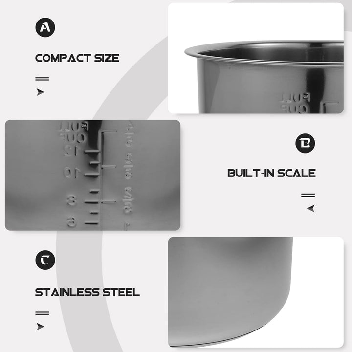 BESTonZON Auskleidung für Reiskocher Kochtopf Innentopf reiskocher innentopf 6l Kochgeschirr aus Ede