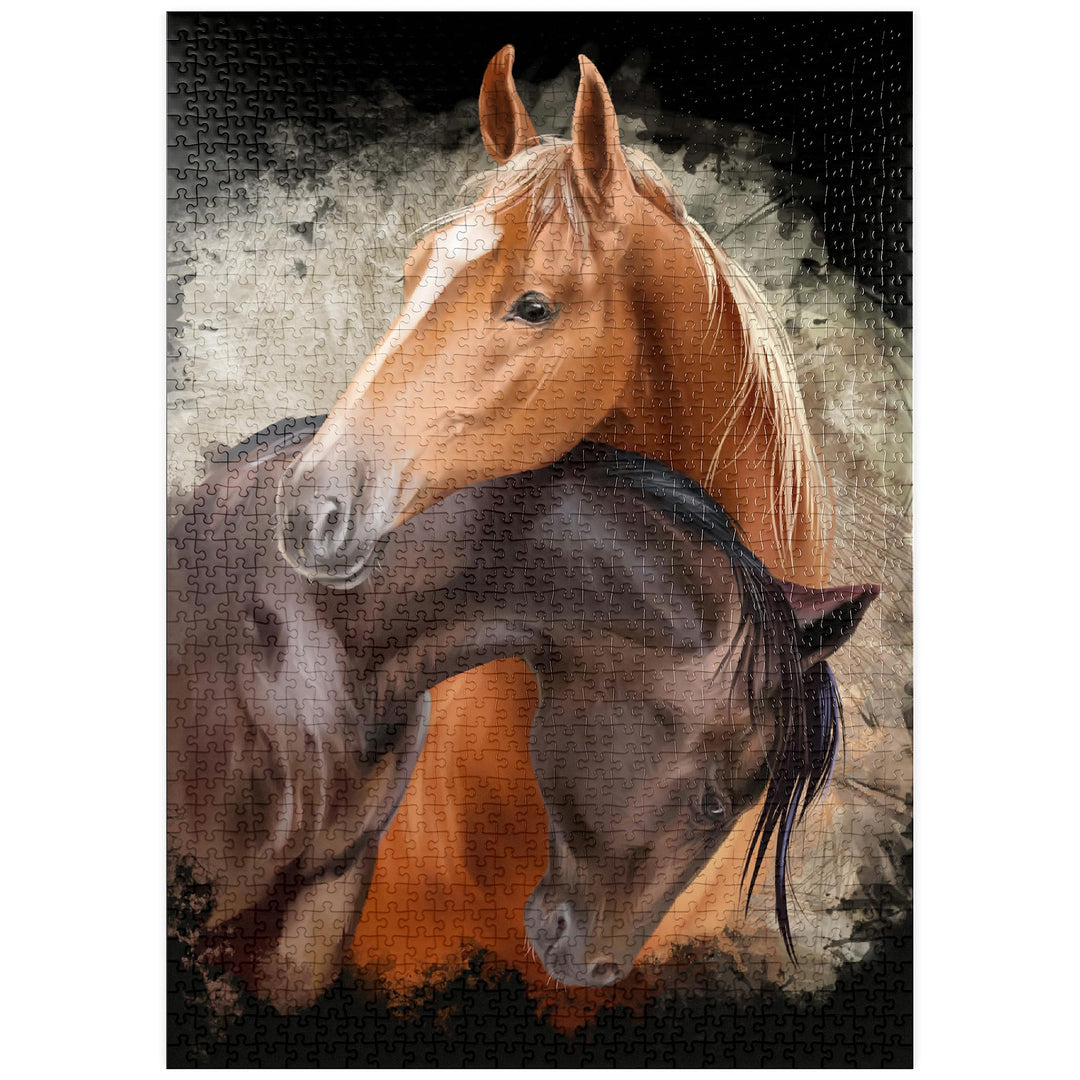 Zwei Pferde umschlungen - Premium 1000 Teile Puzzle - MyPuzzle Sonderkollektion von Puzzle Galaxy, 1