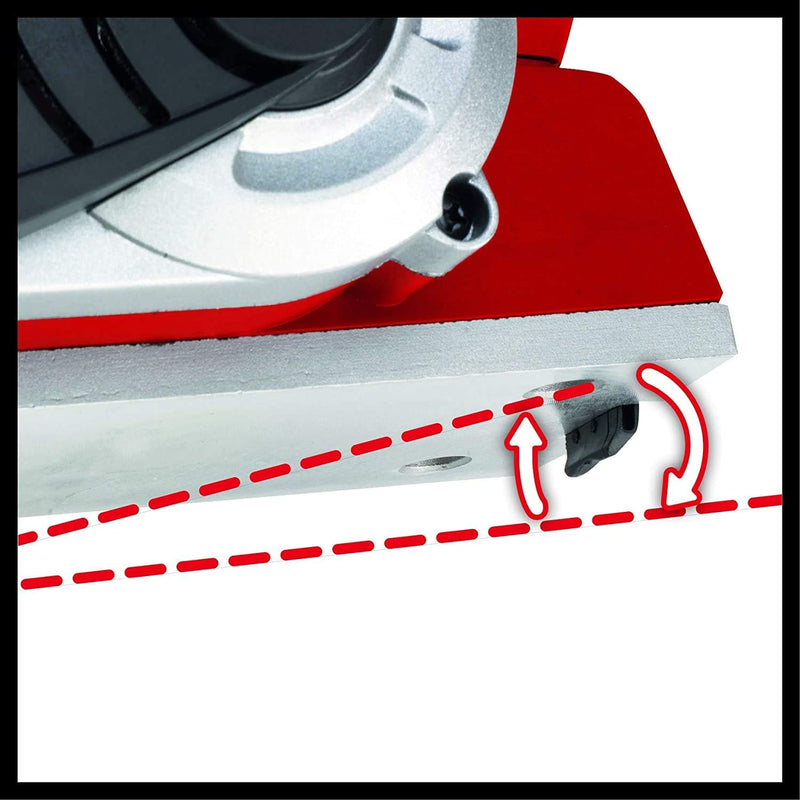 Einhell Elektrohobel TE-PL 900 (900 W, bis 3 mm Spantiefe, grosse Messerwelle, Fussplatte mit 3 V-Nu