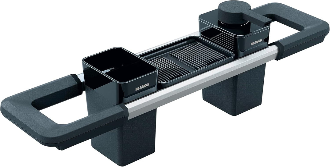BLANCO Worktop Organizer Main Set | Ausziehbare Schiene 396-440mm für Spülen | Küchenutensilien perf