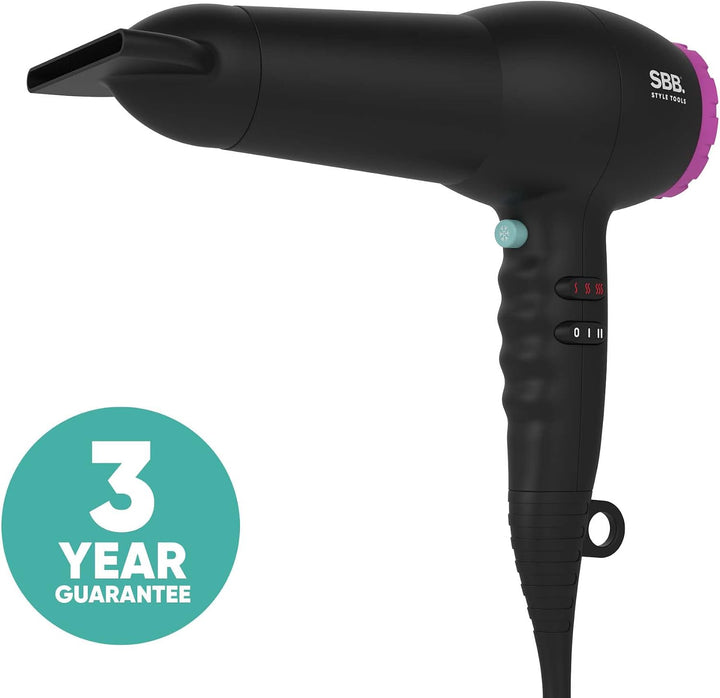 SBB Big Blowout Haartrockner 2200 W - Styling-Föhn, Schnelles Trocknen | 4 Heizstufen, 2 Geschwindig