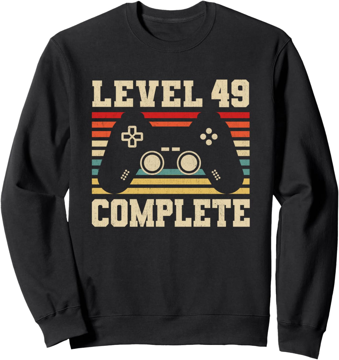 Level 49 Complete 49 Jahre Geburtstag Geschenk Video Gamer Sweatshirt