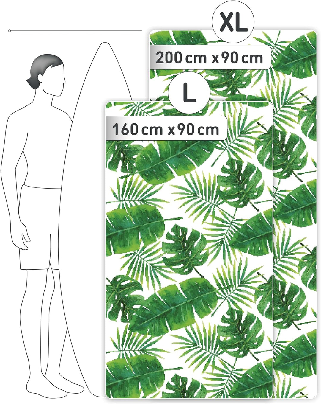 Fit-Flip Strandtuch XXL aus Mikrofaser - leicht und schnelltrocknend - 100% recyceltes Strandhandtuc