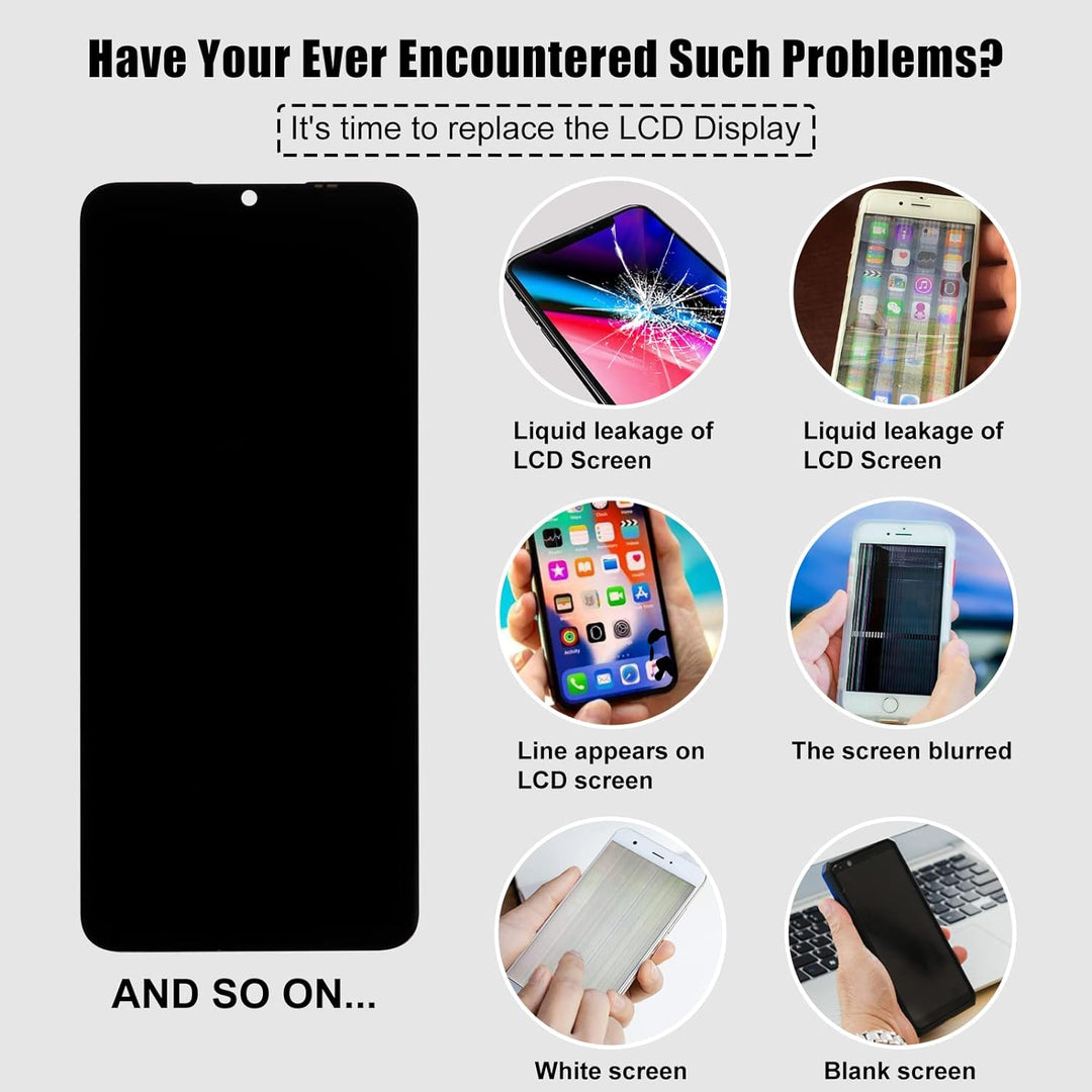 swark LCD Display Kompatibel mit Redmi 10C (Schwarz Ohne Rahmen) Touchscreen Digitizer Assembly Glas