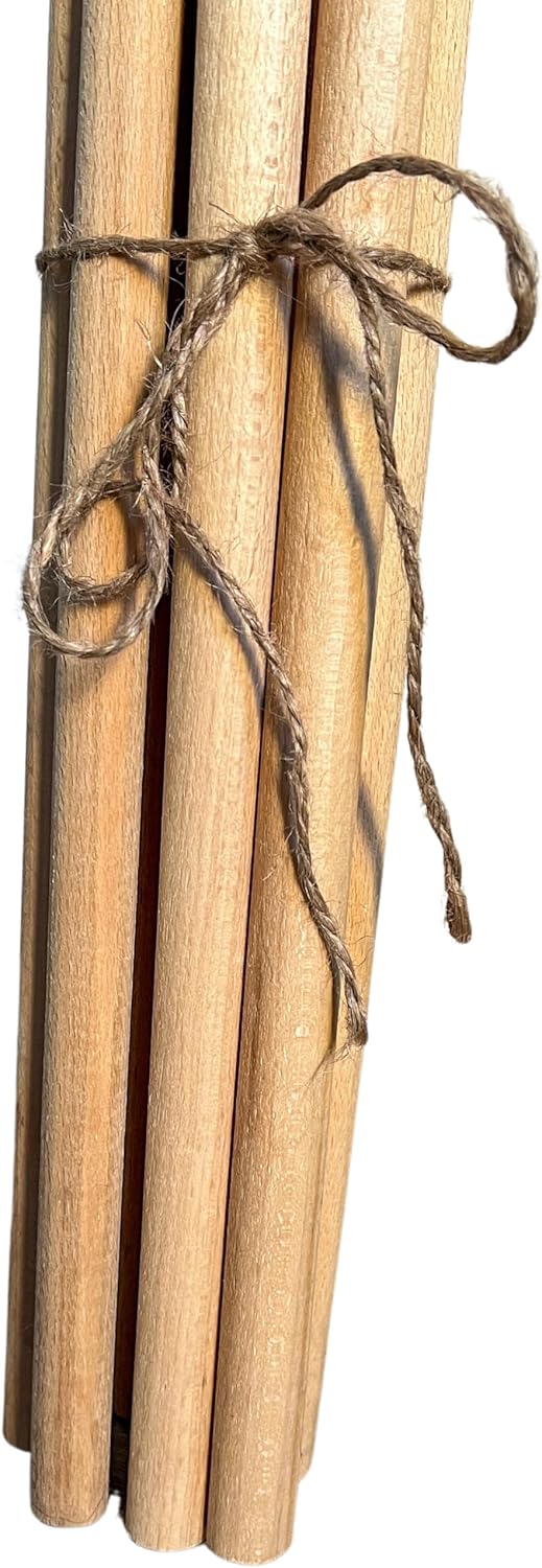 pokm toolsmarket - Besenstiel Holz Ersatzstiel, 150 cm, Holzstiel aus Buchenholz, Gerätestiel Ø22 mm