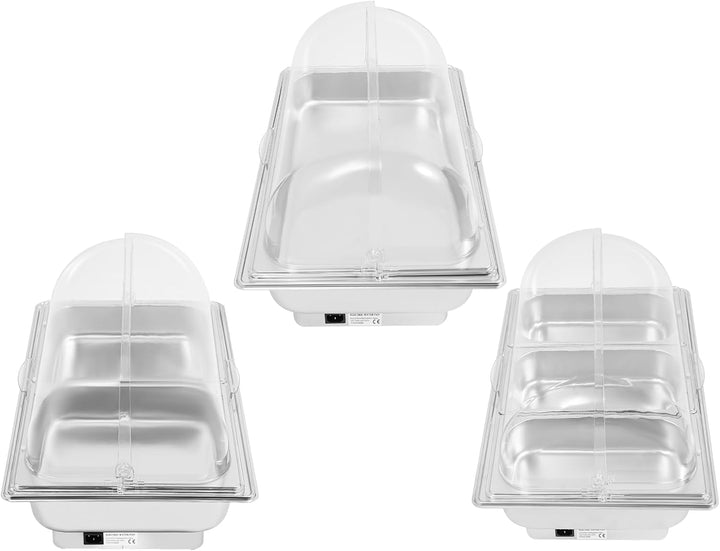 600w Chafing Dish Elektrisch, Pc-Klappdeckel, Visueller Warmhalteofen Mit Temperaturkontrolle, 9L Sp