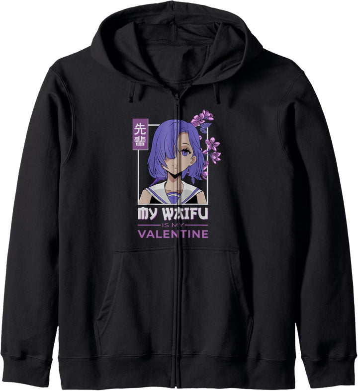 My Waifu Is My Valentine, Anime Lover Design Valentinstag Kapuzenjacke