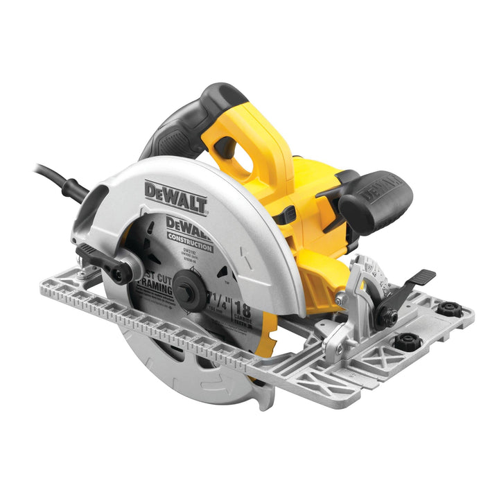 DeWalt Handkreissäge (1,350 Watt, 61 mm Schnitttiefe, Sägeblatt-Ø 190/30 mm, inkl. Schutzhauben-Aufs