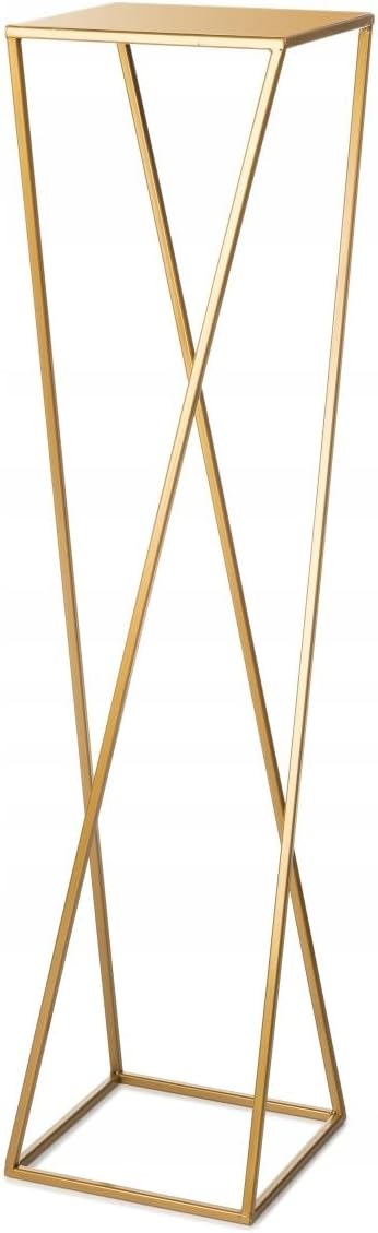 HowHomely Blumenständer Metall Golden 100 cm Hoch - Solider und Robuster Blumenhocker Metall - Pflan