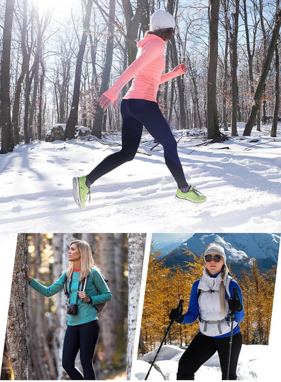BALEAF Damen Thermo Leggings Winter Strumpfhosen gefüttert Thermounterwäsche Warm Laufhose Yogahose
