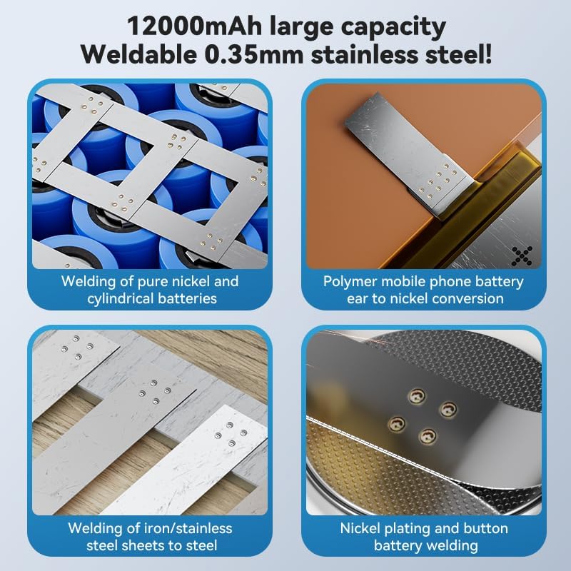 Akku Punktschweissgerät,Kerpu 12000mAh Batterien Punktschweissgerät im Taschenformat mit 90 einstell