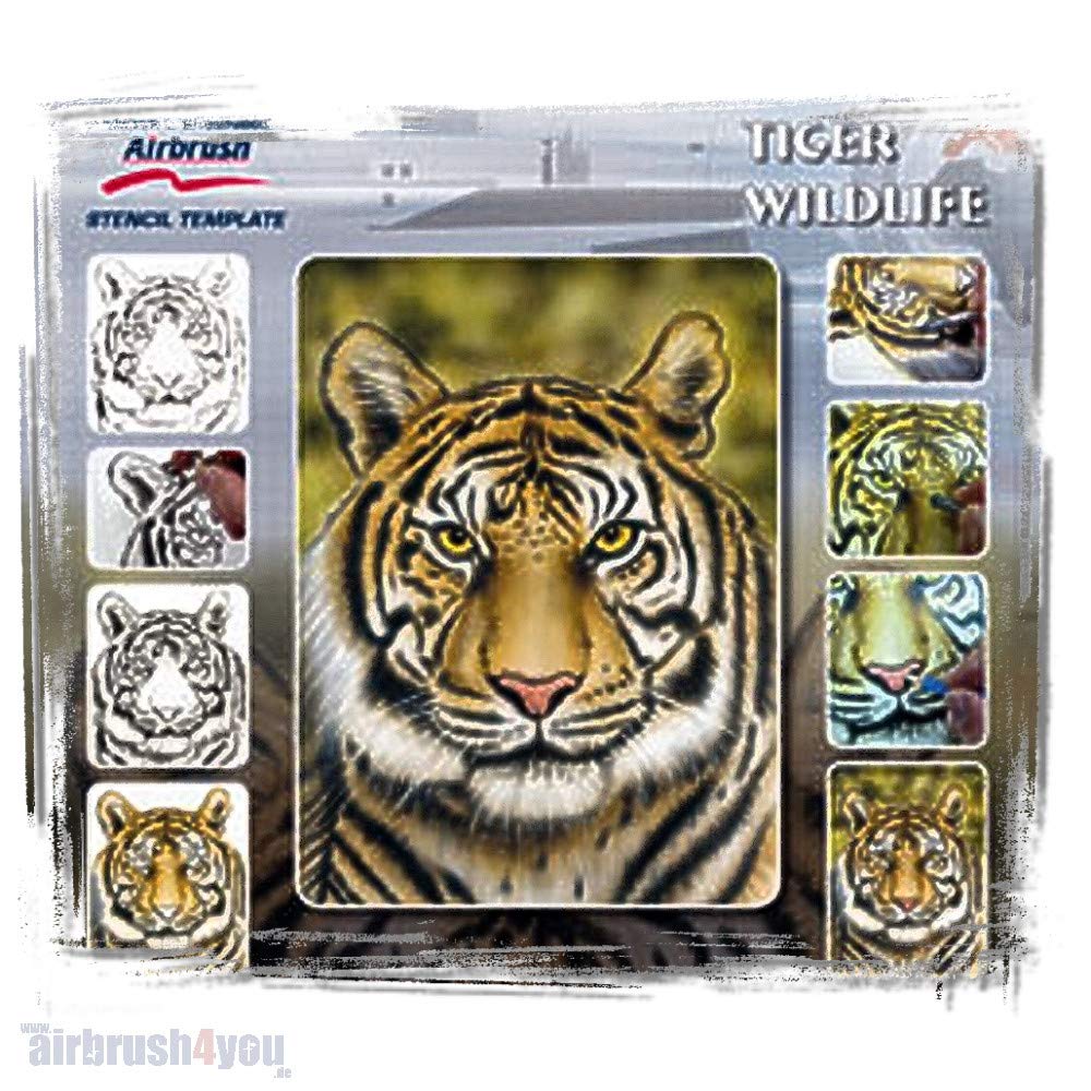 Airbrush-Schablone A4 "Tiger Wildlife"