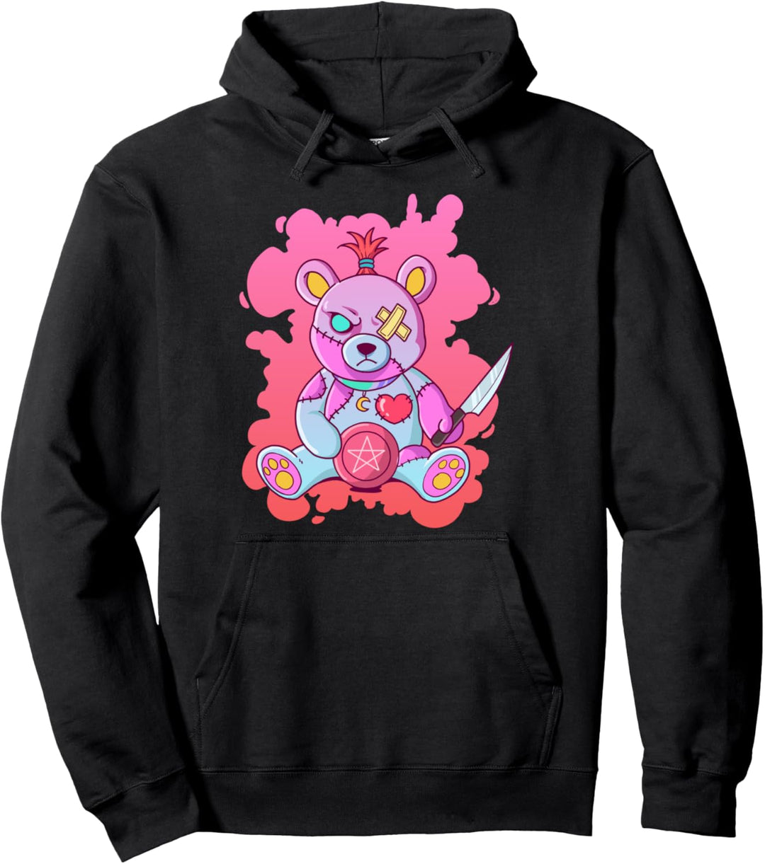 Pastell Goth Teddybär Geschenk Pullover Hoodie