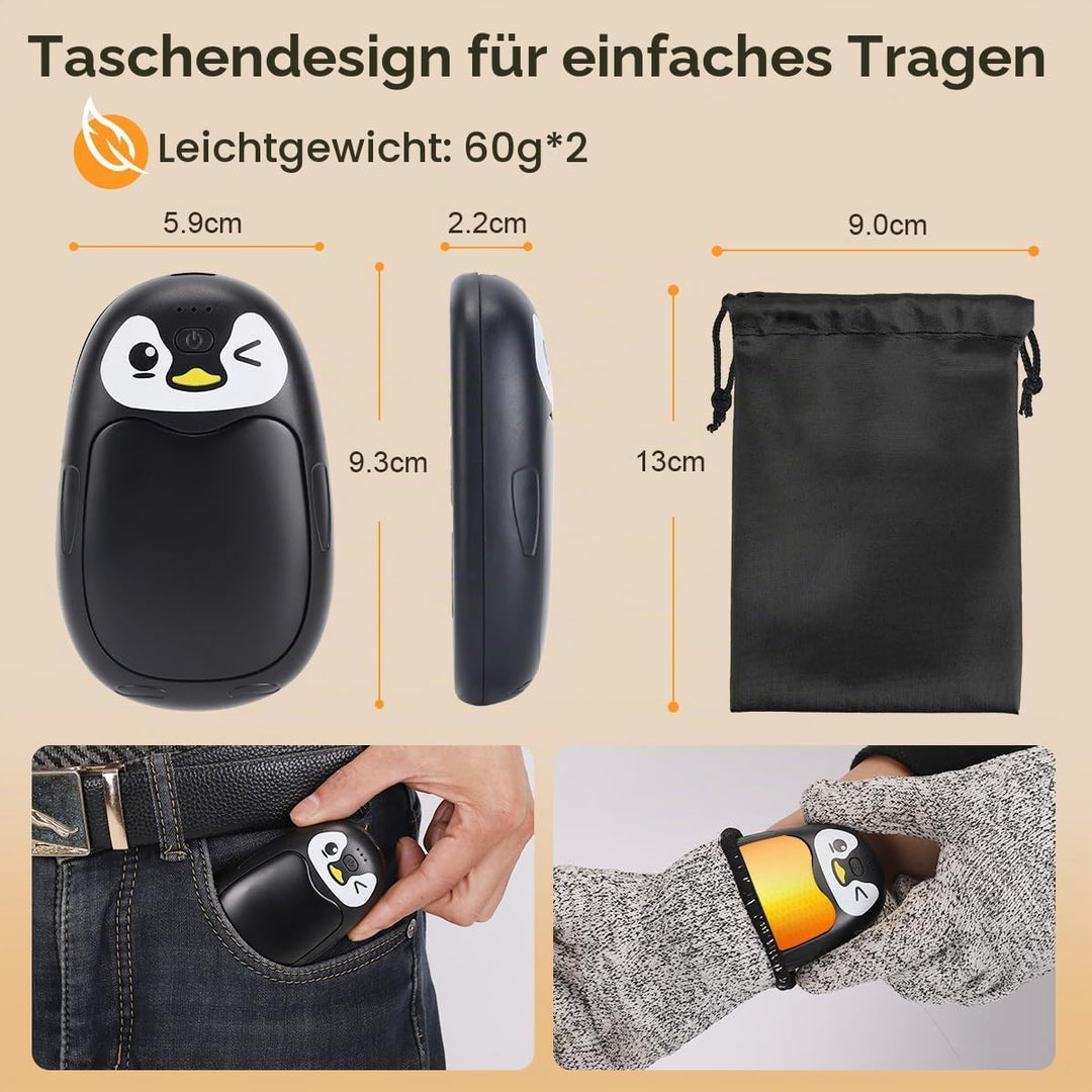 Taschenwärmer Elektrisch Handwärmer Hand Warmers Kinder USB Aufladbar 2 Pack Wärmer Akku Winter Gadg