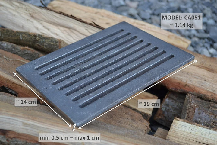 SEZAM 19 x 14 cm Gussrost Ofenrost Ascherost Gussrost verschiedene Durchmesser, Kaminrost passend Ka