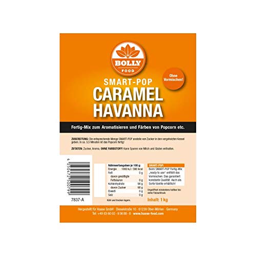 Popcorn Zucker Caramel Havanna Fertig Mix Smart Pop 1 kg Beutel Zuckerwatte Backen