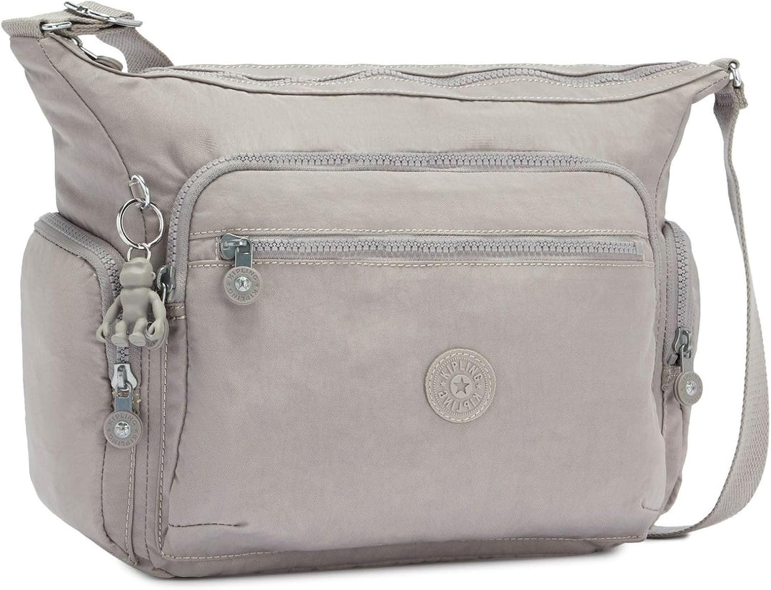 Kipling Damen Gabbie Crossbody, Grey Grau, 35.5x30x18.5 cm (B x H T) EU Einheitsgrösse Grey Gris, Ei