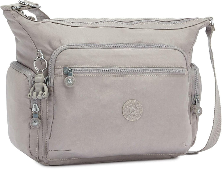 Kipling Damen Gabbie Crossbody, Grey Grau, 35.5x30x18.5 cm (B x H T) EU Einheitsgrösse Grey Gris, Ei