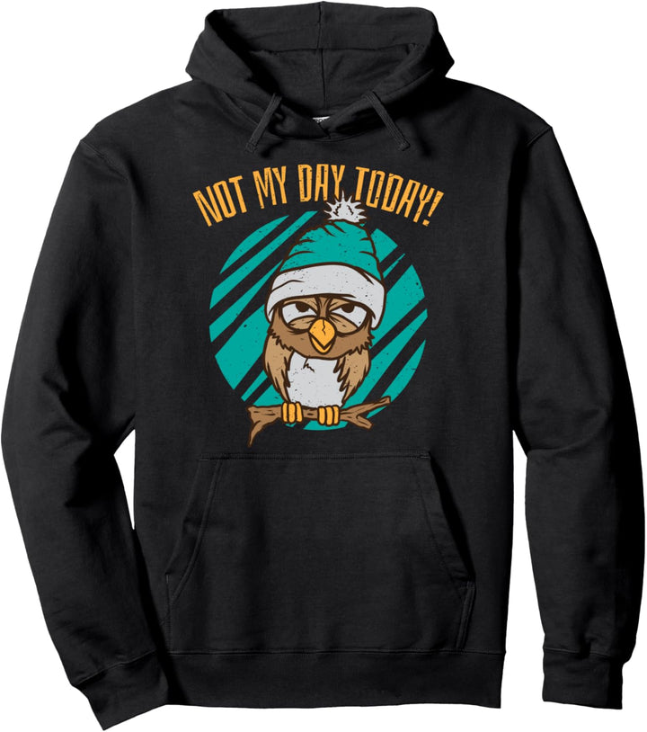 Not my Day Today Eule Langschläfer nicht mein Tag Müde sein Pullover Hoodie