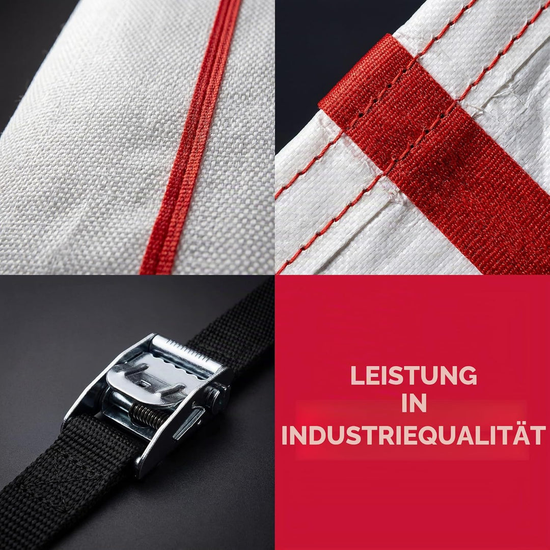Flexible Schuttrutsche 15m | Bauschuttrutsche mit Einfülltrichter | Spanngurten, Robuste Abfallrutsc
