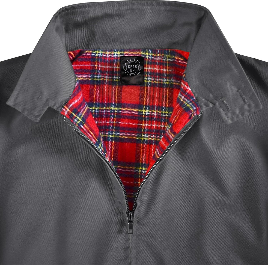 Original GearUp® Harrington Jacke English Style in 12 verschiedenen Designs wählbar XXL Anthrazit, X