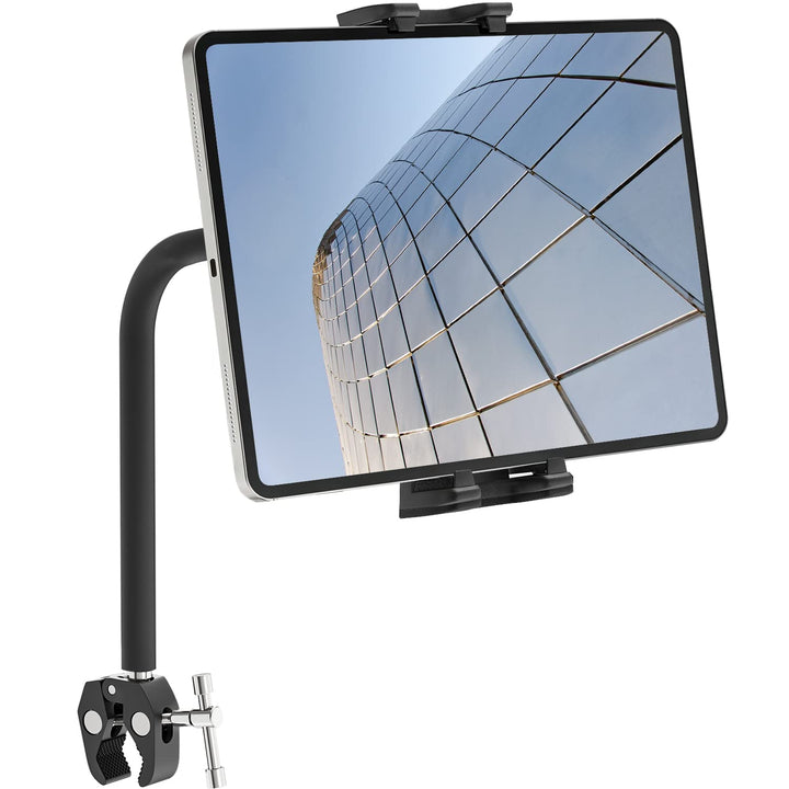 Cenawin Laufband Tablet Halterung Schwanenhals, Flexible Heimtrainer Tablet Halter Ständer Lang Arm