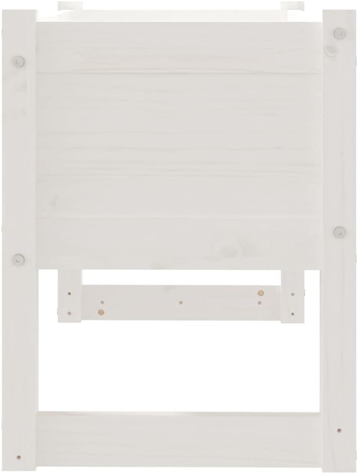 homiuse Pflanzkübel Weiss 78x40x52 cm Massivholz KieferHochbeet Blumentopf Gross PflanzküBel Gross A