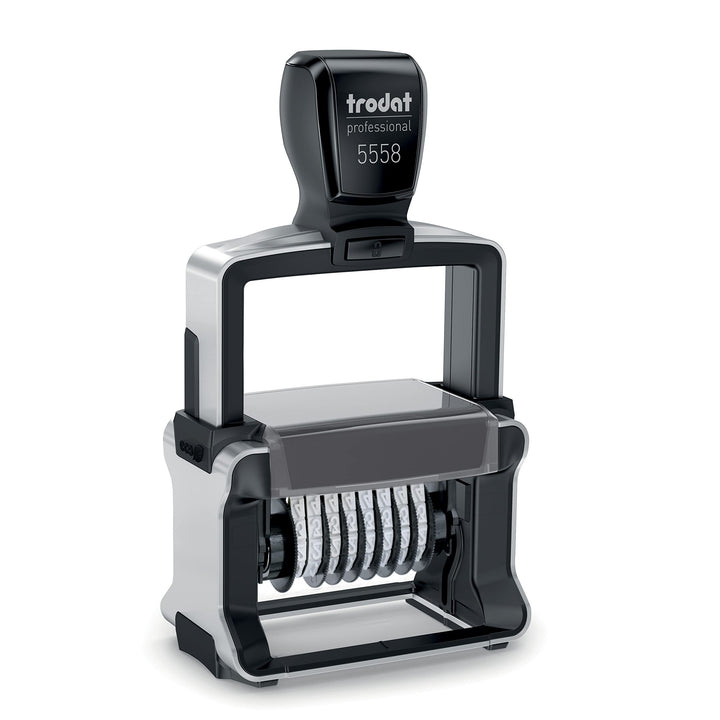Trodat Professional 5558 Nummernstempel 8 Bänder, Selbstfärbend, 5 mm Schrifthöhe, Abdruck schwarz 8