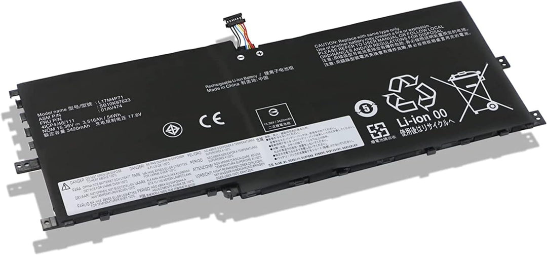 PUGASR L17M4P71 01AV474 Laptop Akku Kompatibel mit Lenovo ThinkPad X1 Yoga 3rd Gen 2018 20LD 20LE 20