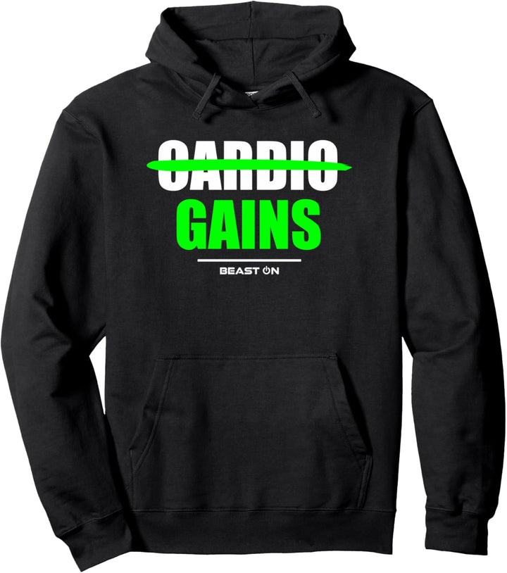 No Cardio only Gains Bodybuilding Gainz Gym Fitness Training Pullover Hoodie