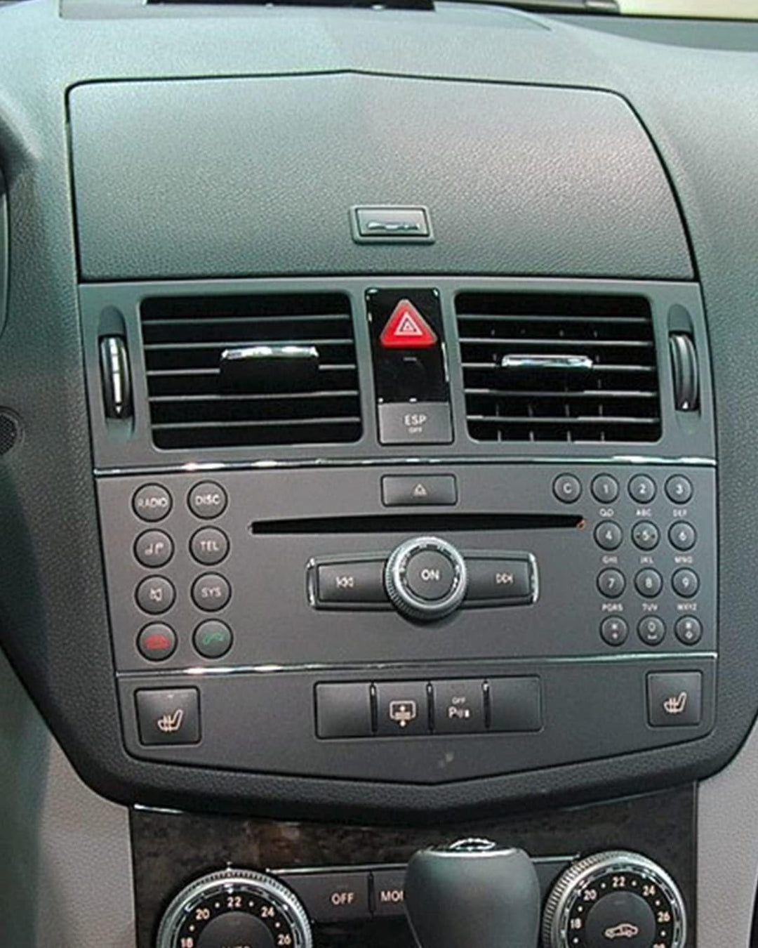 EULIMBQS Front Center Air Grill Outlet Cover für Mercedes Benz W204, AC Vent Grille Outlet Cover Pan