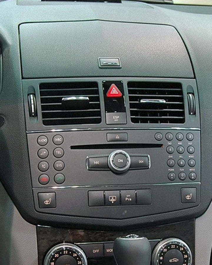 EULIMBQS Front Center Air Grill Outlet Cover für Mercedes Benz W204, AC Vent Grille Outlet Cover Pan