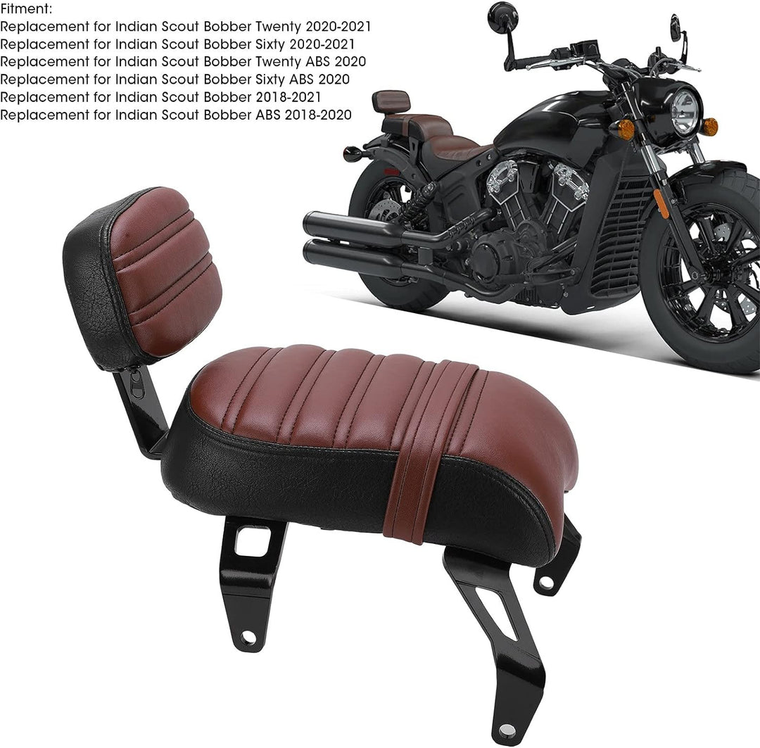 Motorrad-Beifahrersitz， Beifahrersitz mit Rückenlehnen-Kits Ersatz für Indian Scout Bobber 2018-2021