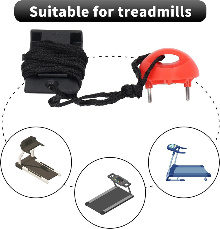 2 Stück Universal-Sicherheitsschlüssel Für Laufmaschine, Not-Aus-Schalter, Laufband, Magnetischer Si