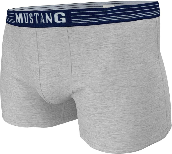 MUSTANG Men's Retro Shorts 3 Pack, Boxer Shorts, Pants, True Denim, S-XL S-XXL Red/Smokey Blue/Light