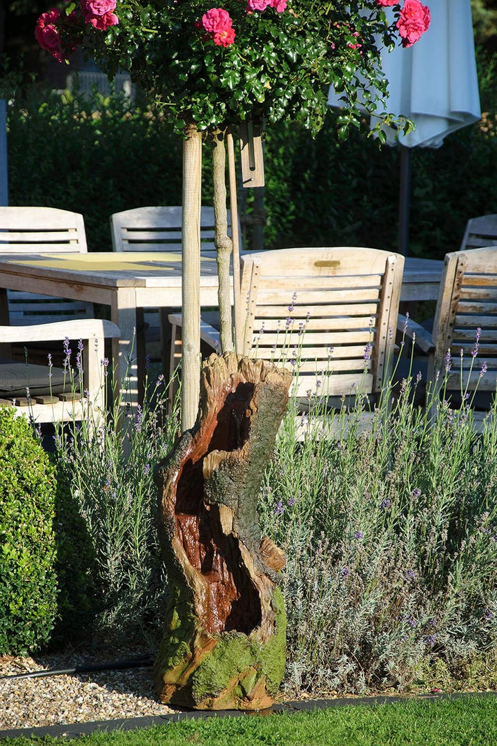 dobar® 96310e Grosser Design Gartenbrunnen Naturgeist | Terrassenbrunnen mit LED-Beleuchtung | Wasse