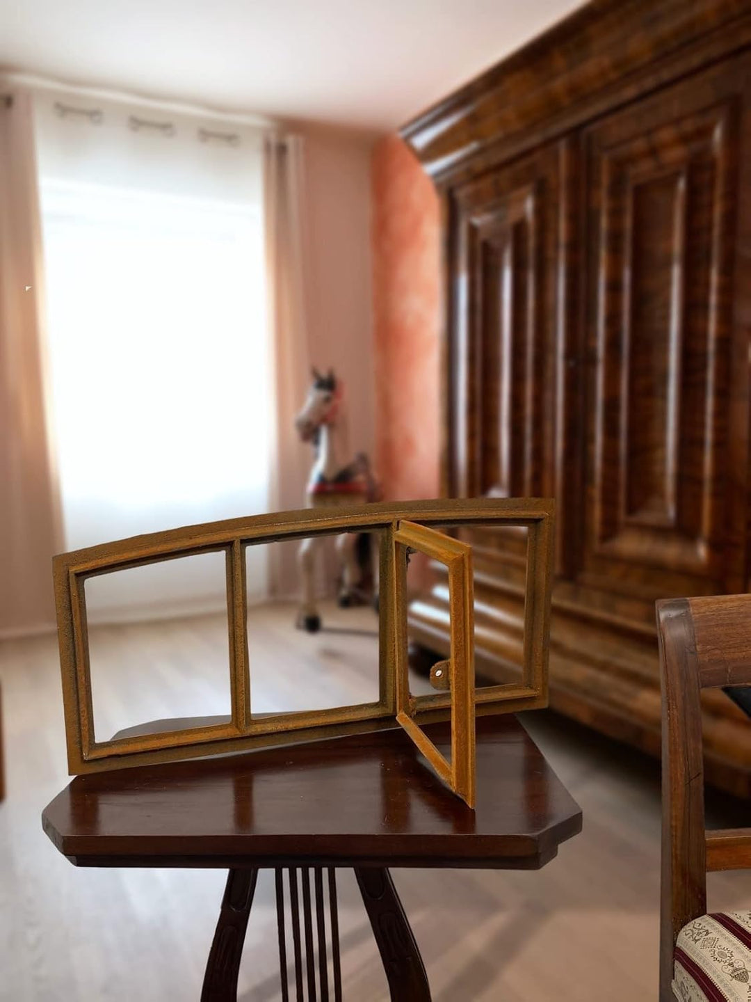 aubaho Stallfenster Eisenfenster zum Öffnen Scheunenfenster Rost Eisen 63cm Antik-Stil